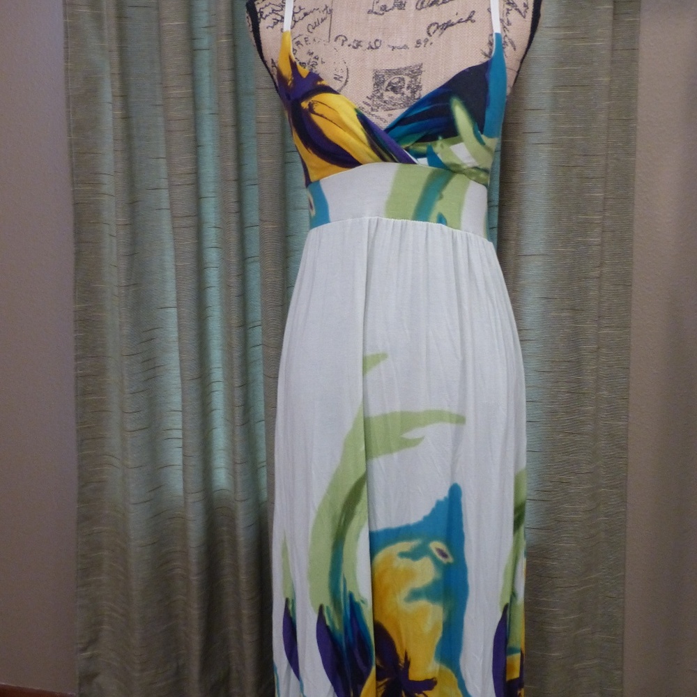 (DONATED) Planet Gold floral maxi dress